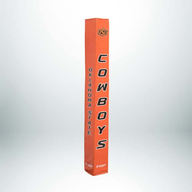 Collegiate Basketball Pole Pad with bright orange padding, bold black and white COWBOYS and OKLAHOMA STATE text, plus the OSU logo at the top for a standout custom-printed look, similar to Goalsetter pole pads.
