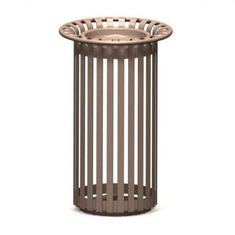 Model #PRBRKS. Metal ash urn in tan.
