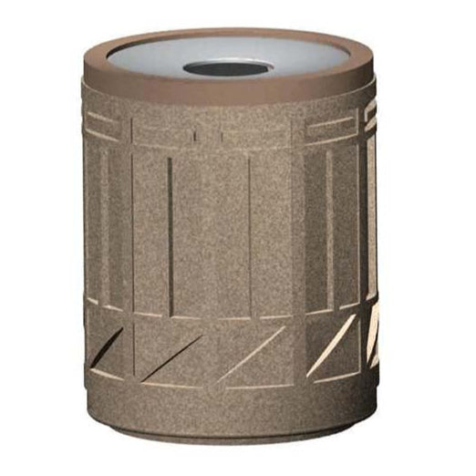 Model #PRTCR-COL. Concrete round trash receptacle.