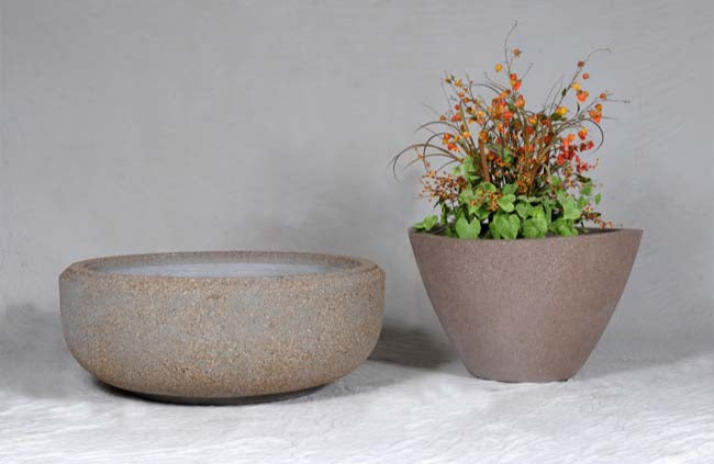 Model #PRPORT4818. Planter in dove gray. Model #PRSRP23. Planter in lite brown.