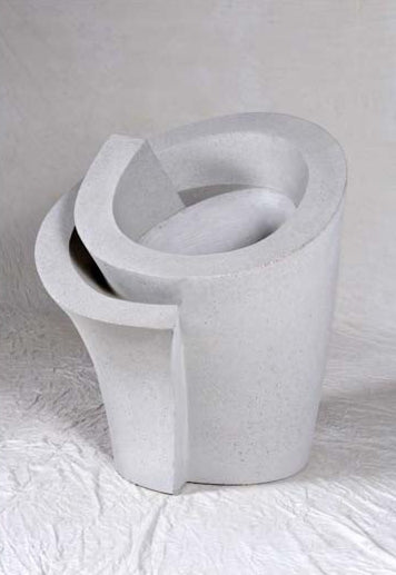 Model #PRWRAP. Concrete wrap planter in dove gray.