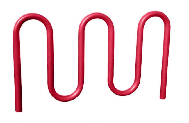 Model #PPS997206011D. Red 3 loop, 7 bikes bike rack.