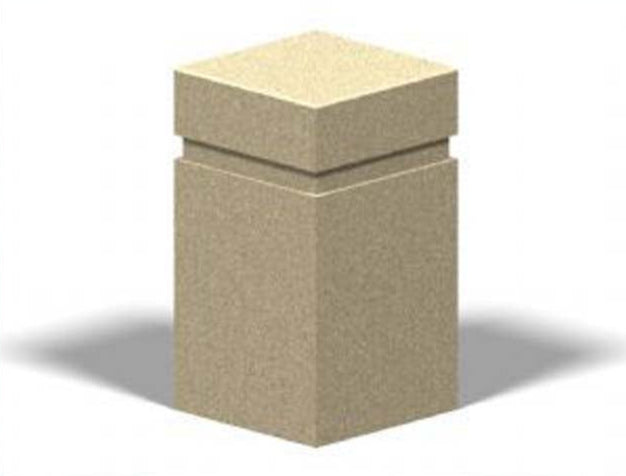 Model #PRB5. 16" x 16" x 28" square concrete bollard.