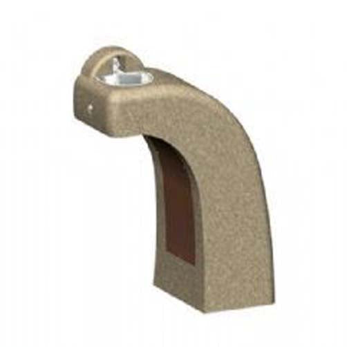 Model #PRDFH. Handicap accessible concrete drinking fountain with optional side faucet. 34" x 14.5" x 36".