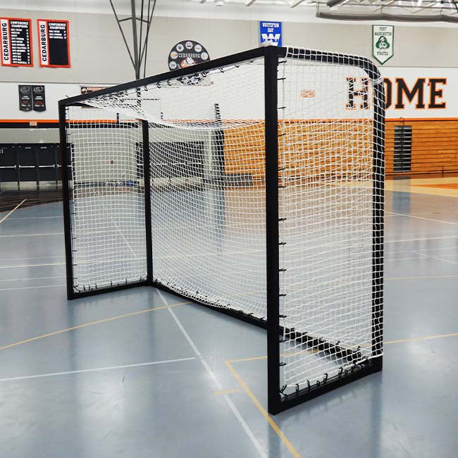 Model #PSGE2CUSTOMBB. 2" aluminum custom backyard soccer goal black.