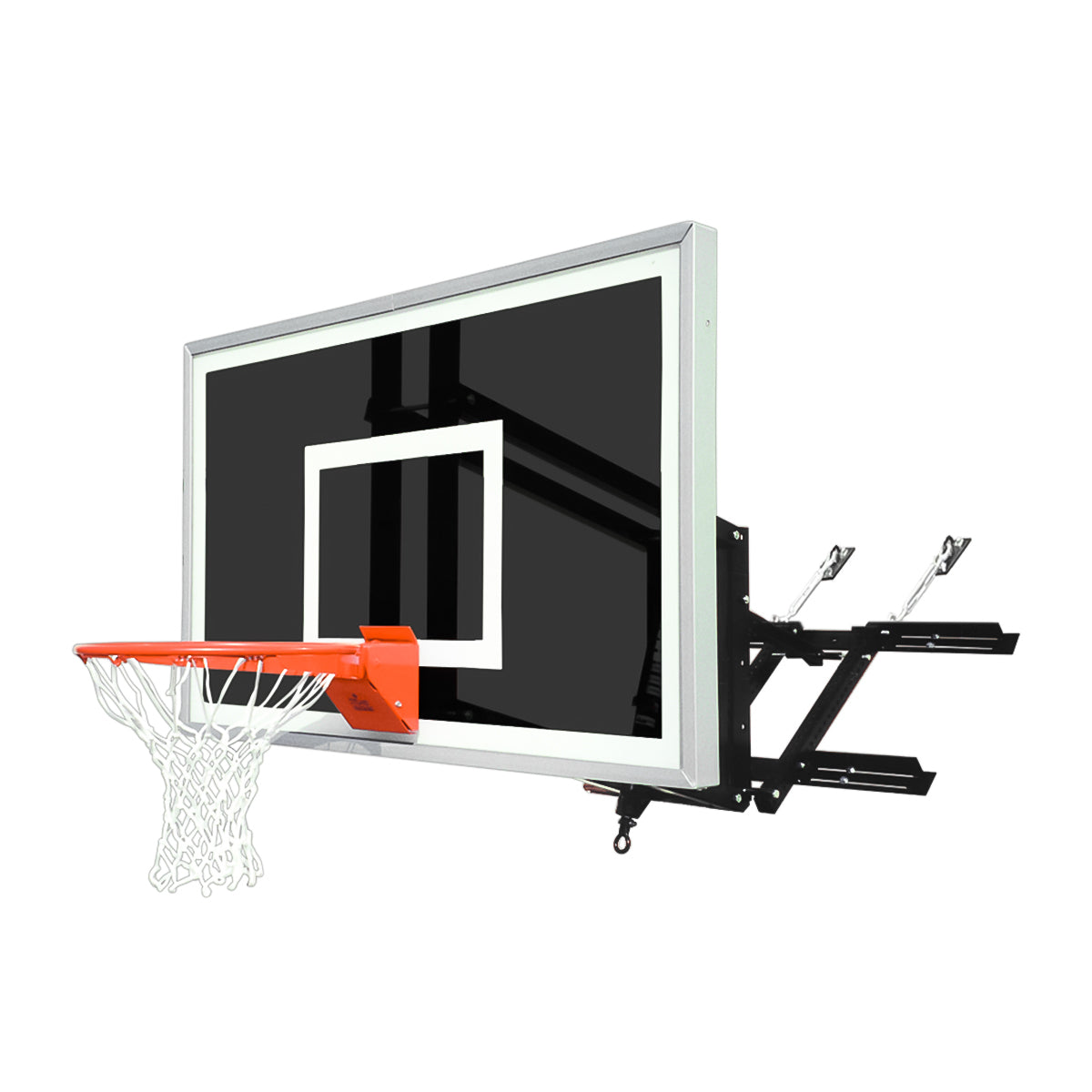Roofmaster Eclipse wall mount basketball hoop.
