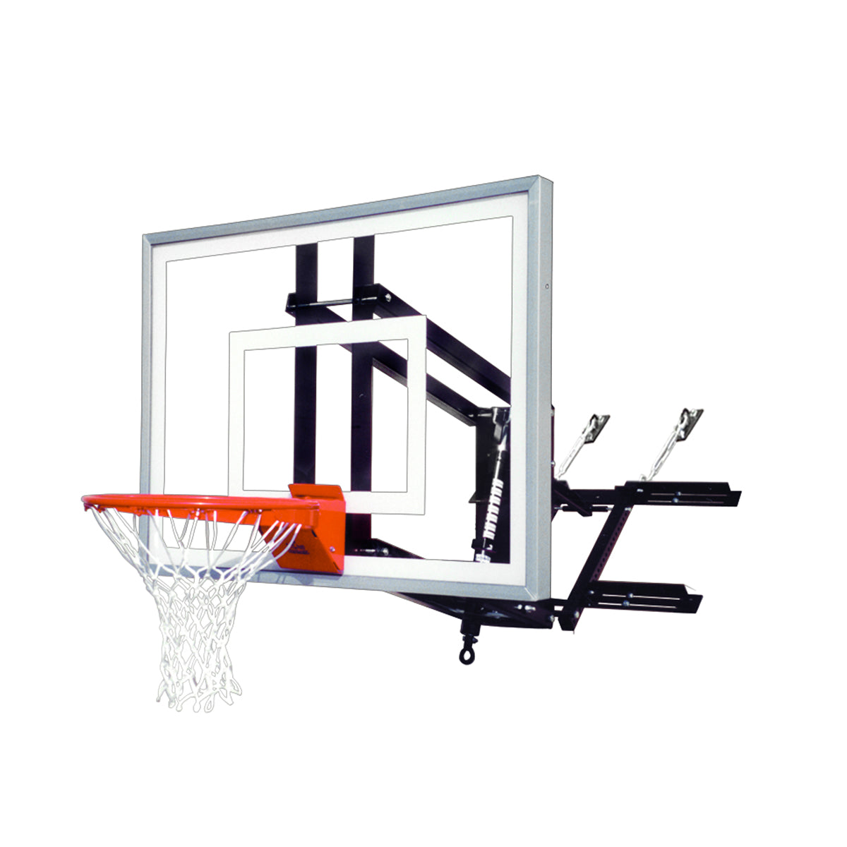 Roofmaster Turbo wall mount basketball hoop.