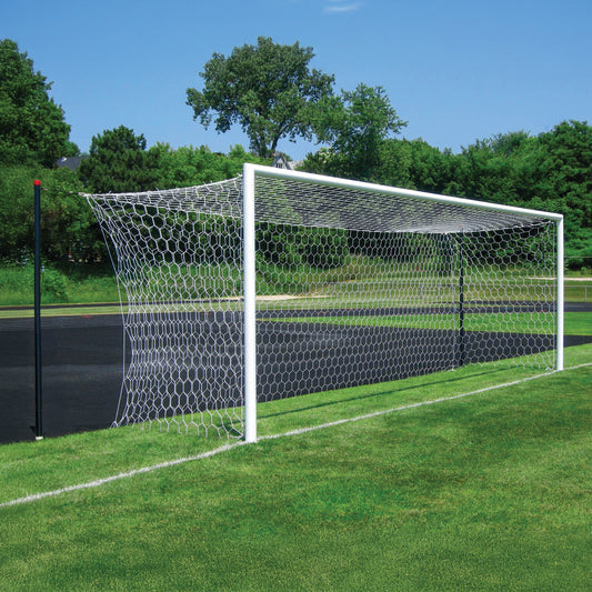 Model #ECONS80. Semi-permanent stadium cup soccer goal.