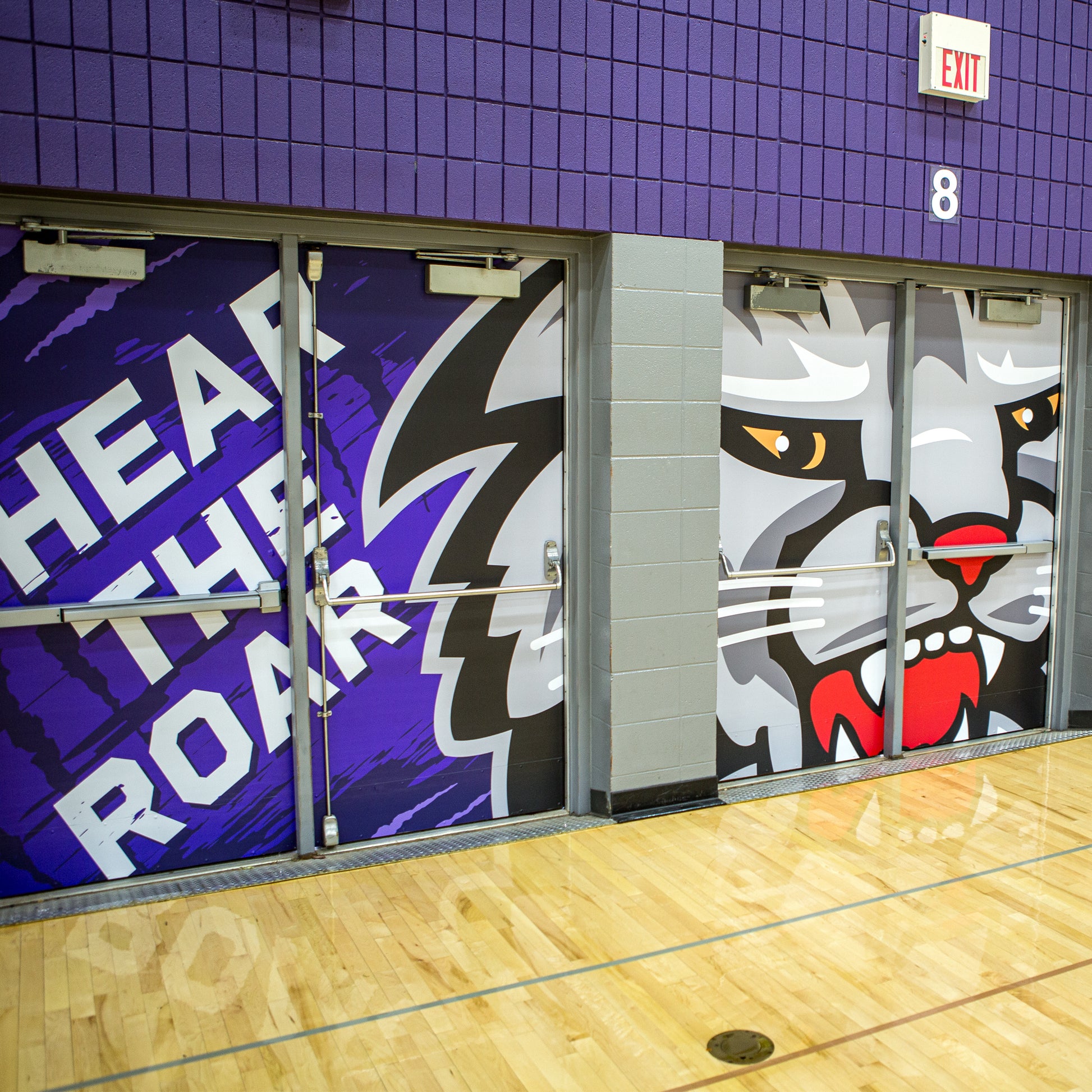 Custom vinyl wraps for athletic facility