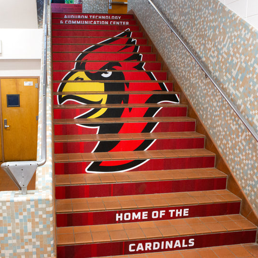 school branding stair riser graphics