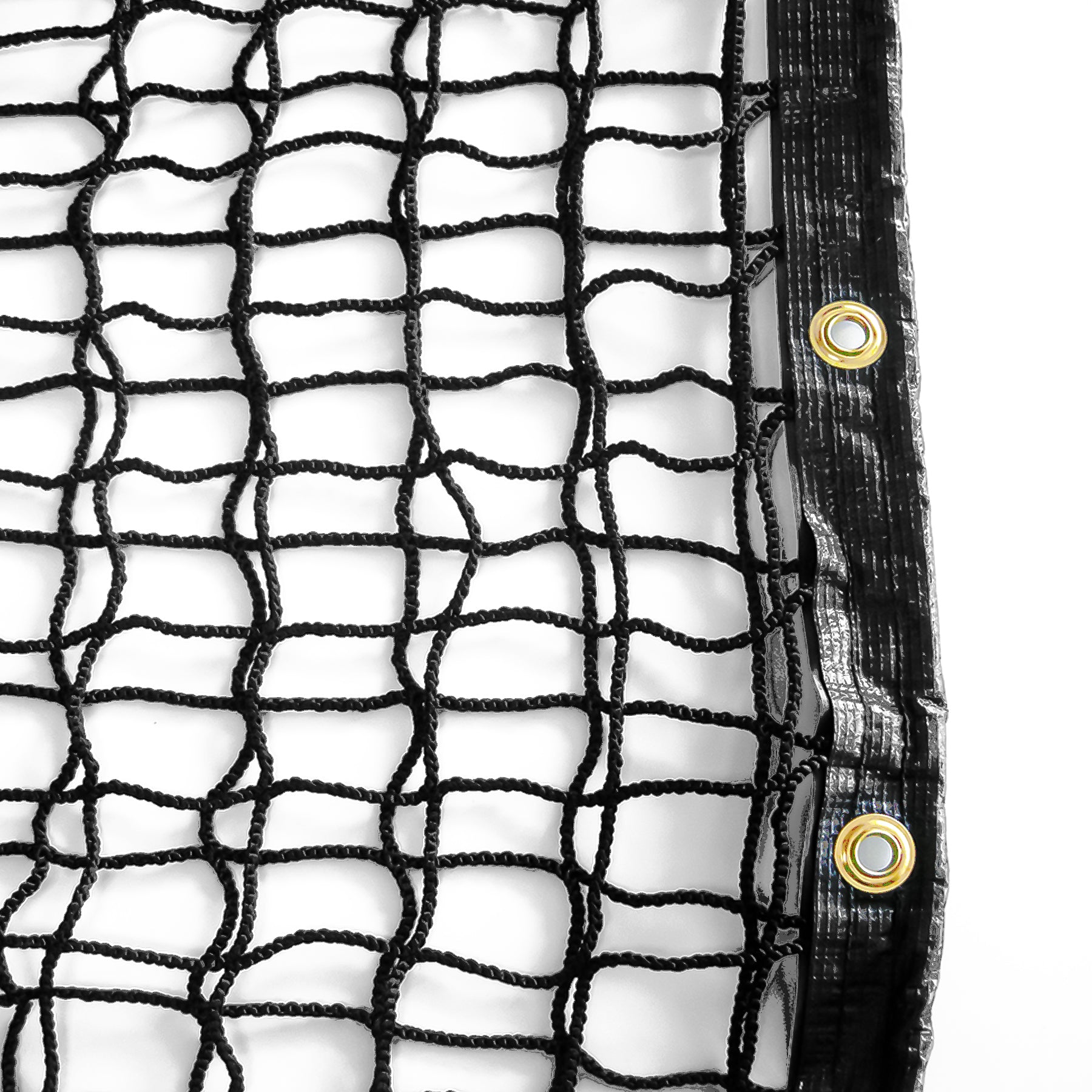 Model #SGR1. 6' x 12' soccer rebounder net, knotless, nylon mesh, double layer, 178".