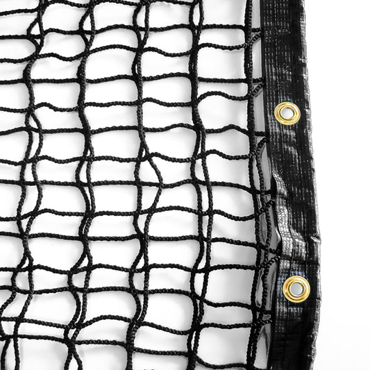 Model #SGR1. 6' x 12' soccer rebounder net, knotless, nylon mesh, double layer, 178".