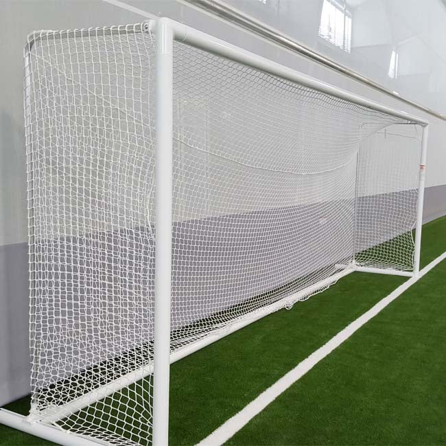 Soccer goal with custom back depth.