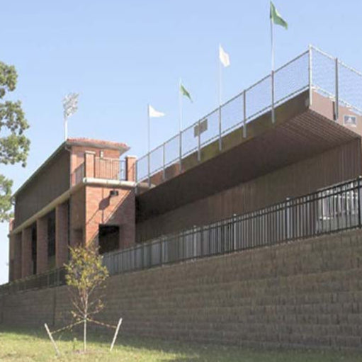 Water tight storage enclosures under stadium.