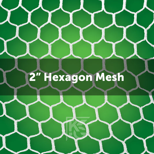 2" hexagon mesh 3mm soccer nets for soccer goals.