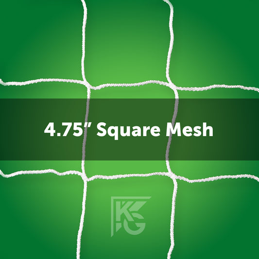 4.75" square mesh soccer nets for soccer goals.