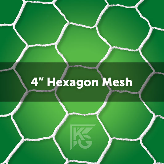 4 inch hexagon mesh soccer nets for full size soccer goal.