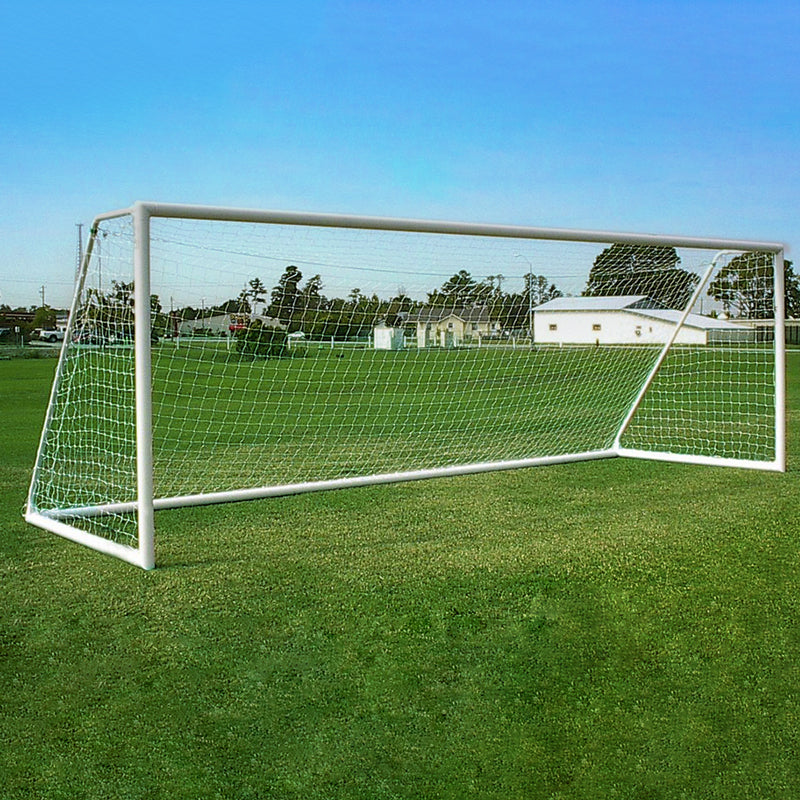 Elite series soccer goal with channel net attachmets.