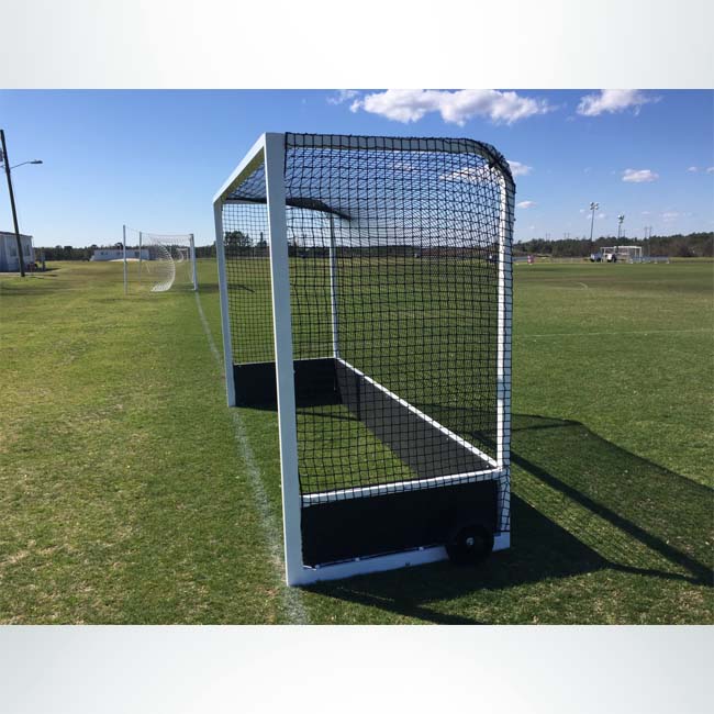 Model #FJG32AL. Pro field hockey goal side view.