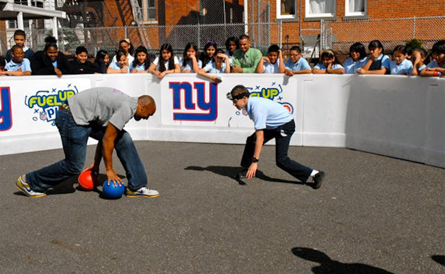 Gaga Ball Pit at the Super Bowl.