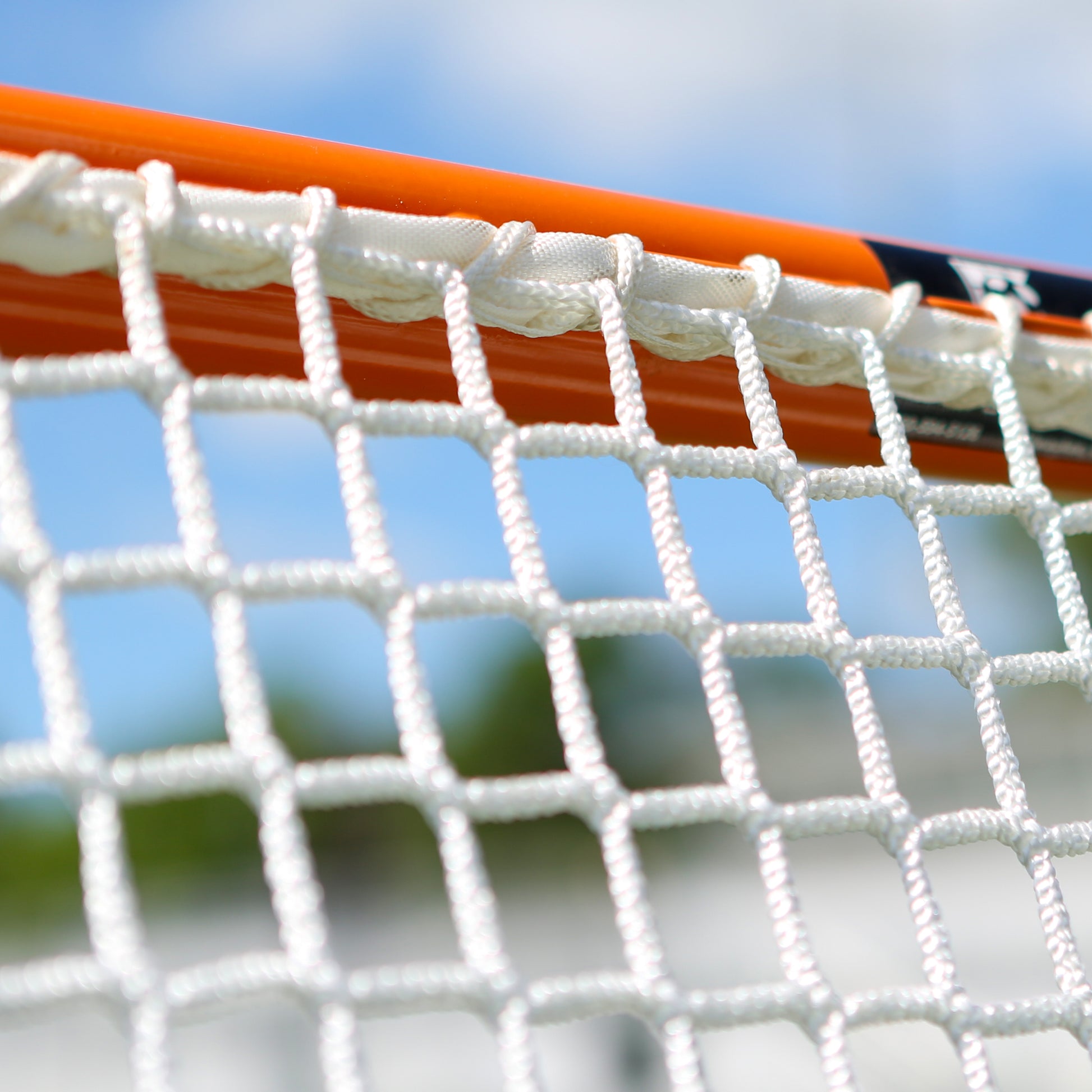 lxgkgo Lacrosse goal closeup with lacing bar