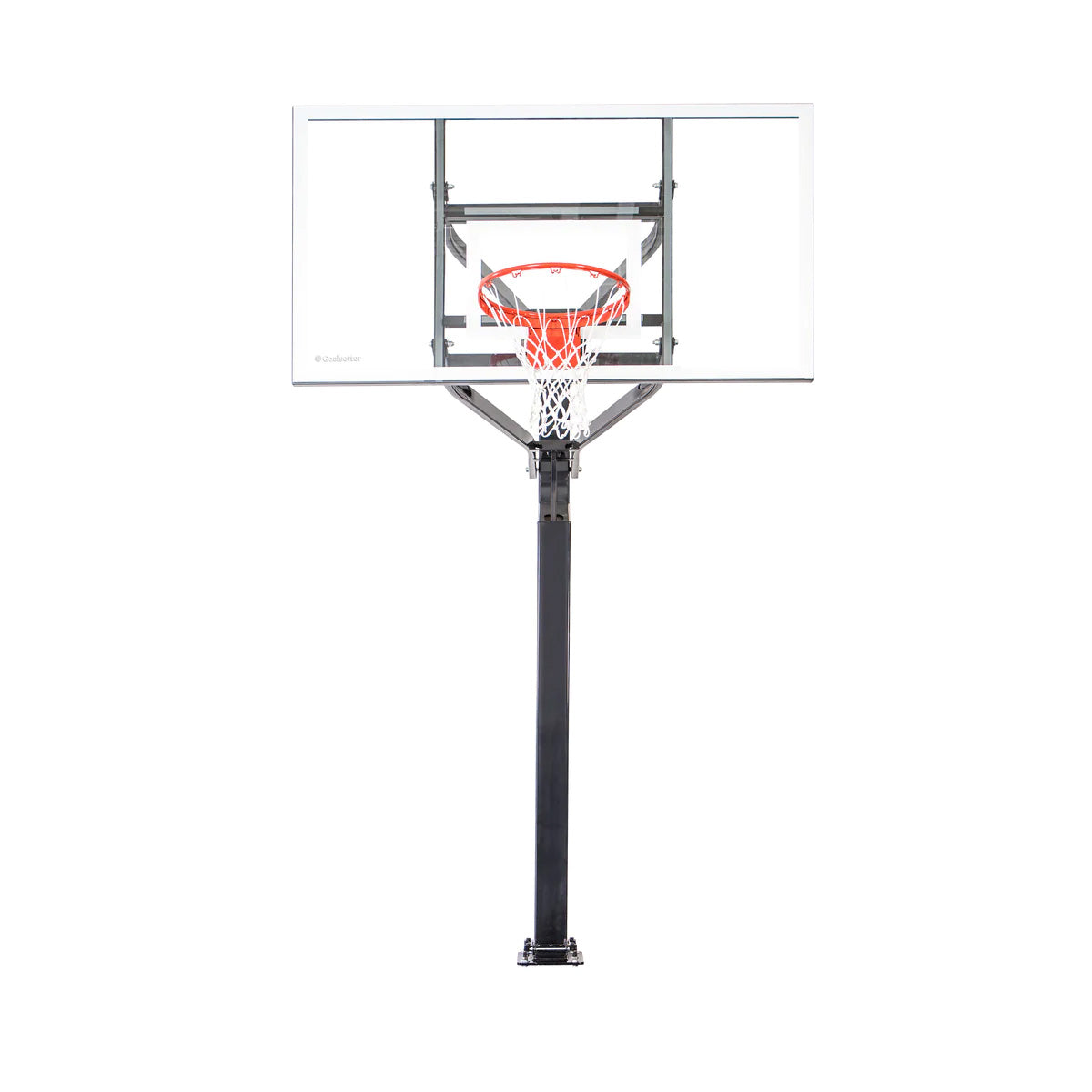 Goalsetter MVP 72 inch in-ground basketball hoop front view