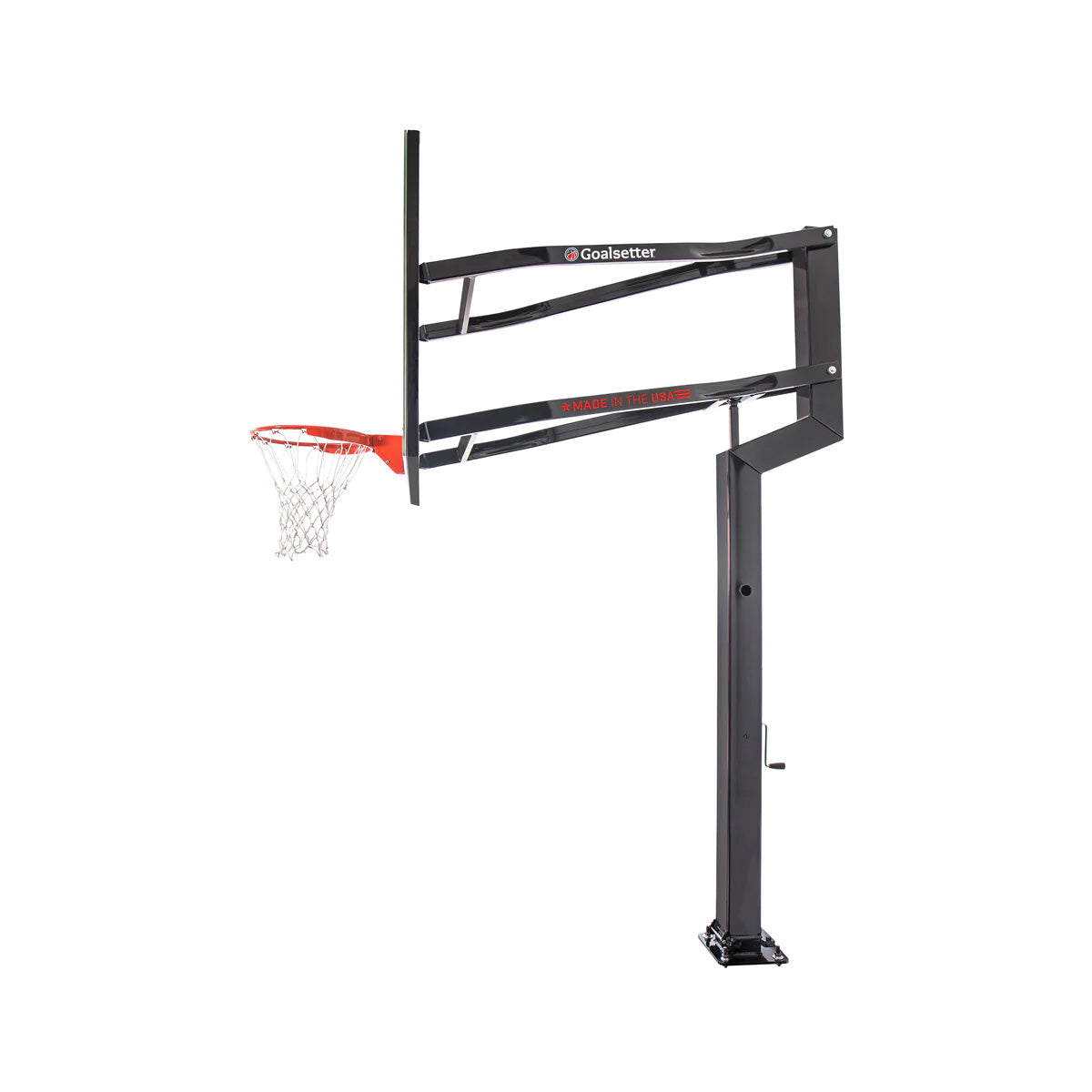 Goalsetter MVP 72 inch basketball hoop side view