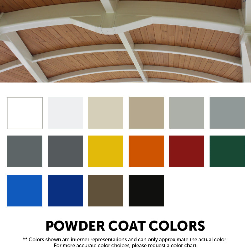 Premium hard shell bleacher covers powder-coat colors for the frame.