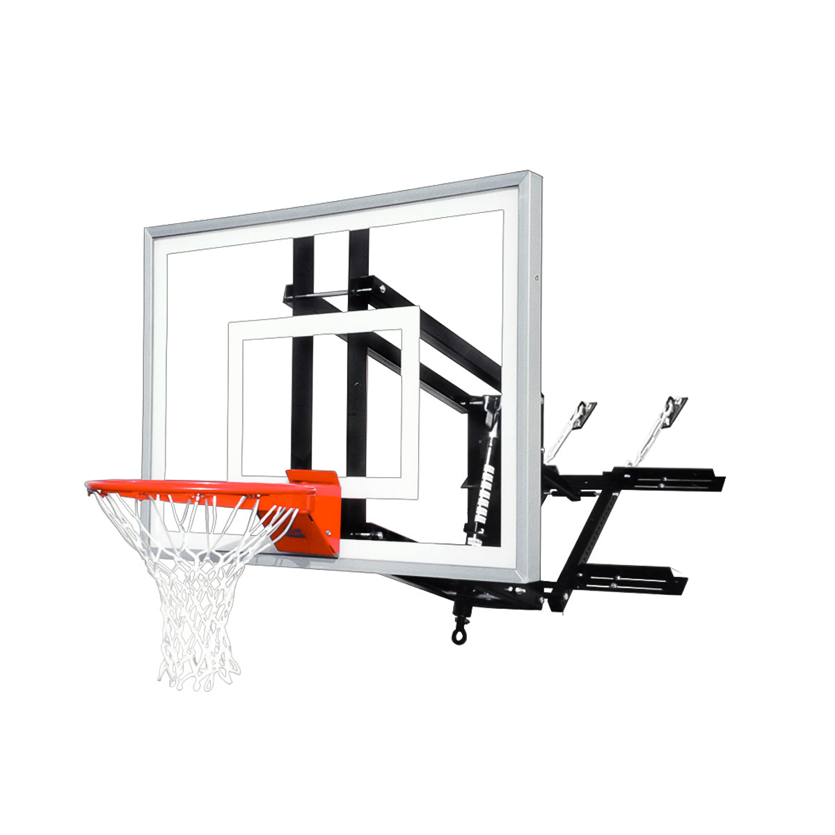 Roofmaster III wall mount basketball hoop.
