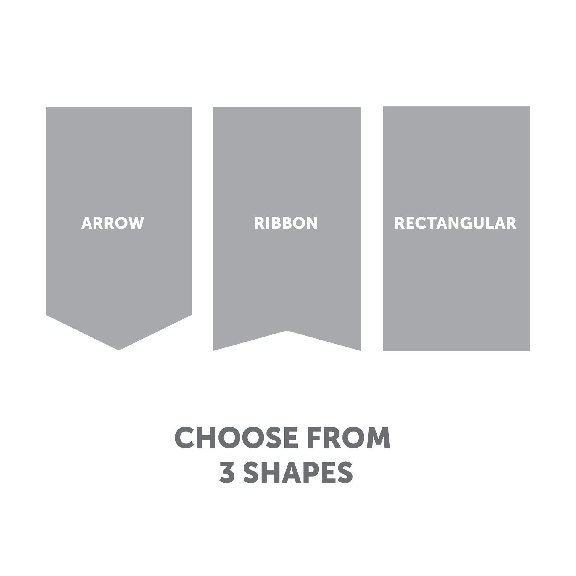 Custom championship gym banners three different shapes