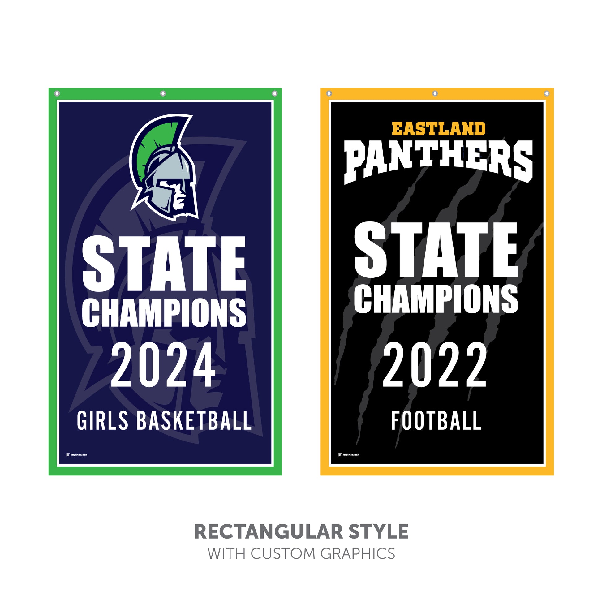Custom championship gym banners rectangular