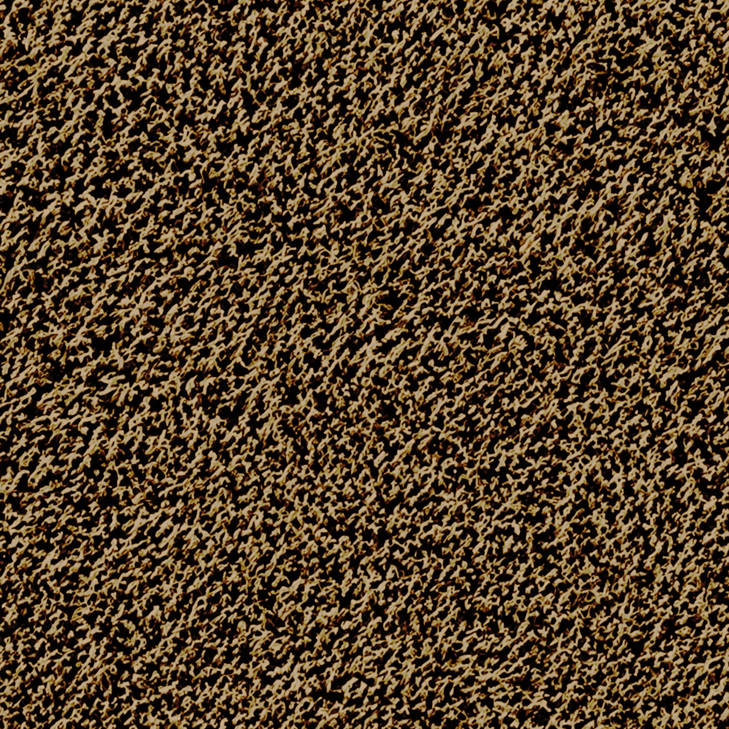 Close-up of a dense, textured brown and black surface with an uneven, organic appearance—resembling the fuzzy durability of the Portolite Lacrosse Mat | Spiketek Turf Protection Mat For Practice and Drills, designed to protect turf during intense lacrosse practice and drills.