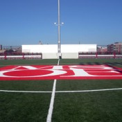 Movable team shelters at MSOE field.