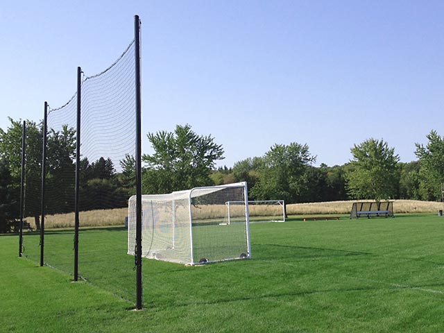 60'x25' tension soccer back-up nets.