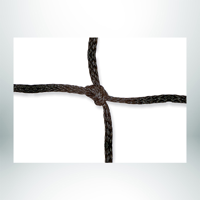 Model #NP530824410BRPE. 6'6" x 18'6" braided youth soccer net black, 3mm.