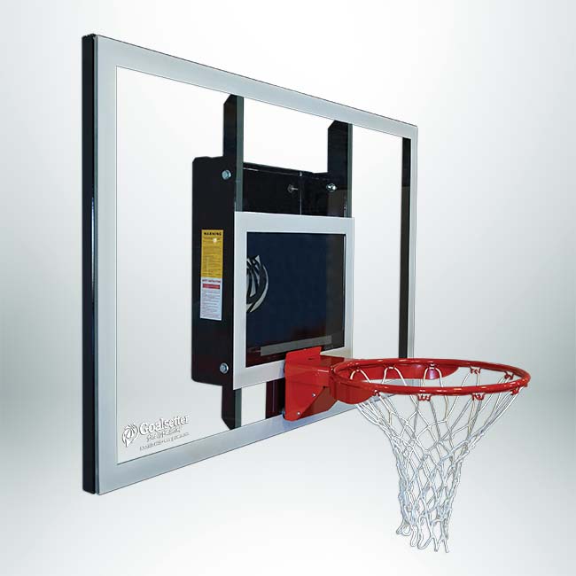 Model #GSBASELINE. Goalsetter Baseline series stationary wall mount basketball hoop.