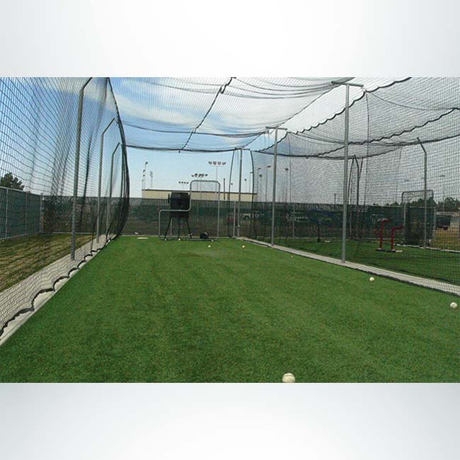 Model #BCMODOUTDOOR70P. Inside view of outdoor modular batting cage.
