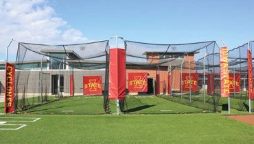 Model #BCMODOUTDOOR70PD. Double outdoor modular batting cage.