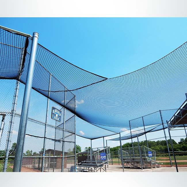 Baseball barrier netting.