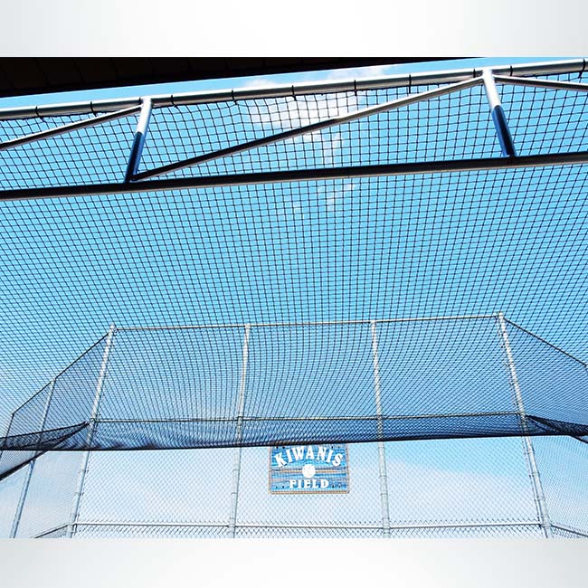 Baseball barrier netting.