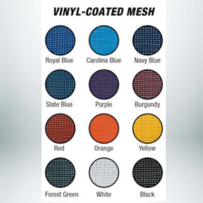 Custom windscreen colors vinyl coated mesh.