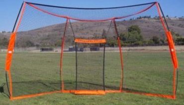 Model #BOWBACKSTOP. Bownet portable baseball backstop net.