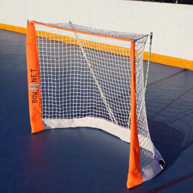Model #BOWSTREETHOC. Foldable Bownet street hockey goal. Fits in a bag.
