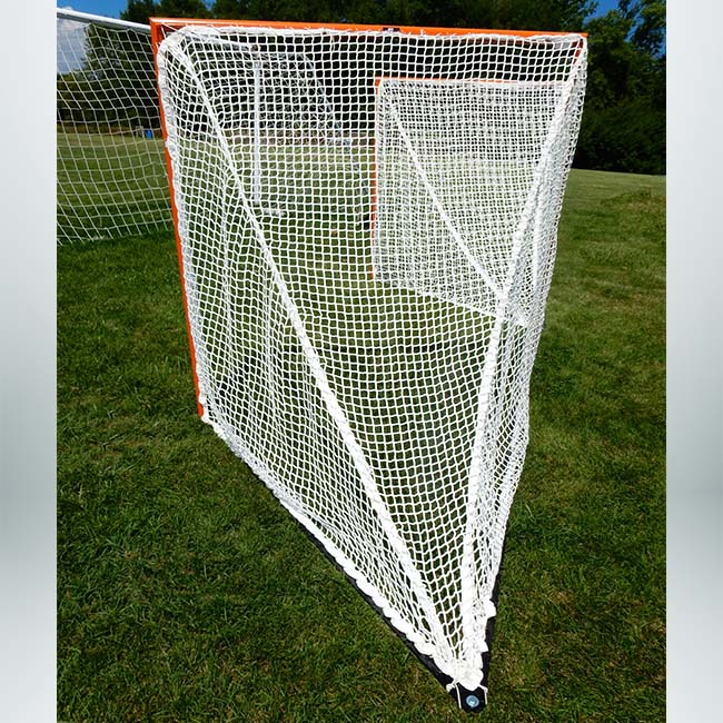 Model #LXGPROBOX. 4' x 4' x 5' official lacrosse goal with lacing back bar.