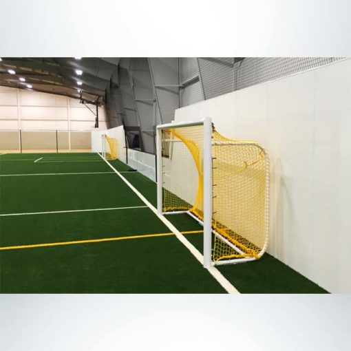 Model #MAL612. 6' x 12' movable aluminum soccer goal with custom back depth.