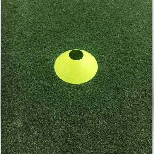 Model #DCYELLOW. Yellow disc cone. 7" wide. For soccer field marking.