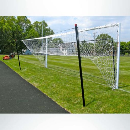 Model #S80NSB. Net storage bar to raise net on Stadium Cup soccer goals for mowing. Back view.
