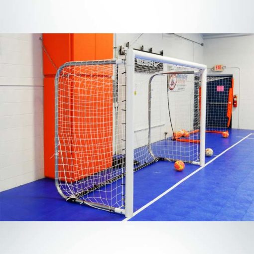 Model #MALFUTSAL6710. 4" round aluminum futsal goal.