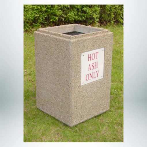 Model #PRHOTASH. Concrete hot ash container for parks.
