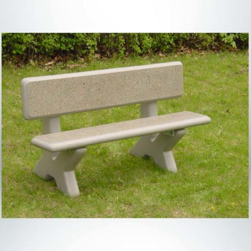 Model #PRPBX2. Concrete outdoor park bench.